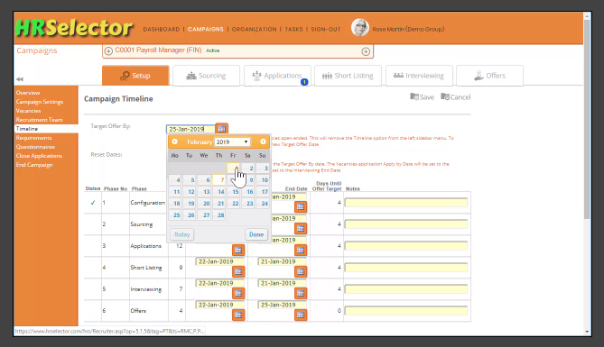 Changing the Target Date